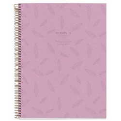 Notebook spiralé A4 ligné 200p couverture carte rigide Serendipity