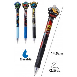 Stylo rétractable effaçable 0,5mm bleu + grip ergonomique Truck