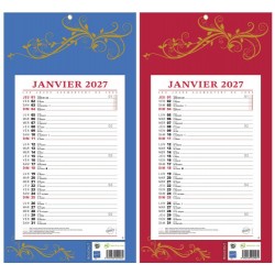 Calendrier mensuel 19x36cm