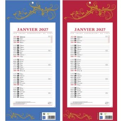 Calendrier mensuel 19x42cm