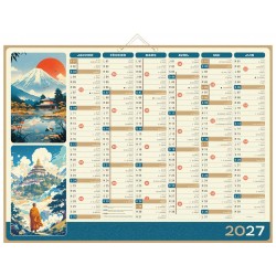 Calendrier semestriel 40,5x55cm "Zen"