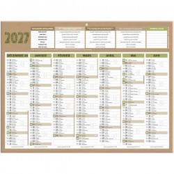 Calendrier semestriel 32x42 "Natura"