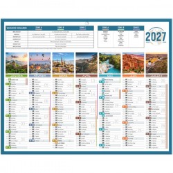 Calendrier semestriel 21x26,5cm "Planète"