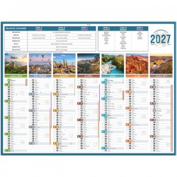 Calendrier semestriel 32x42cm "Planète"