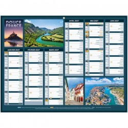 Calendrier semestriel 32x42cm "Douce France"