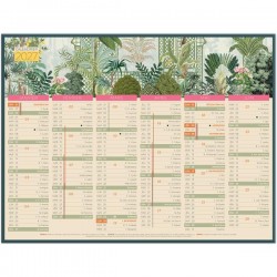 Calendrier semestriel 32x42cm "Exotique"
