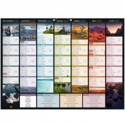 Calendrier semestriel 40,5x55cm "Bancolor"