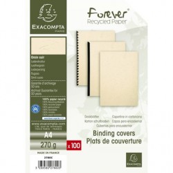 Couverture grain cuir A4 ivoire paquet de 100