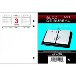 Bloc éphéméride date à gauche