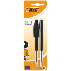 BIC M10 – Stylo bille noir – Lot de 2