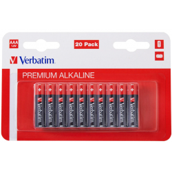 VERBATIM AAA 1,5V PREMIUM ALKALINE – PACK DE 20