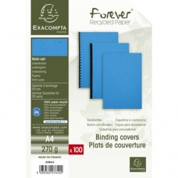 Couverture grain cuir A4 bleu paquet de 100