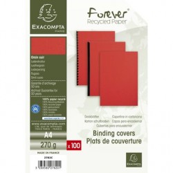 Couverture grain cuir A4 rouge paquet de 100
