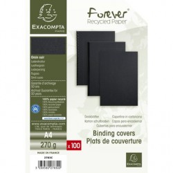 Couverture grain cuir A4 noir paquet de 100