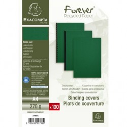 Couverture grain cuir A4 vert foncé paquet de 100