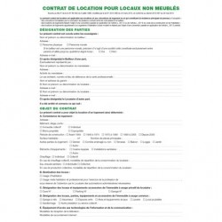 Contrat location locaux non meublés