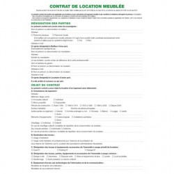Contrat location meublée