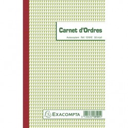 Carnet d'ordres 21x13,5cm tripli