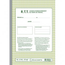 Manifold R.T.T. cahier enregistrement temps travail